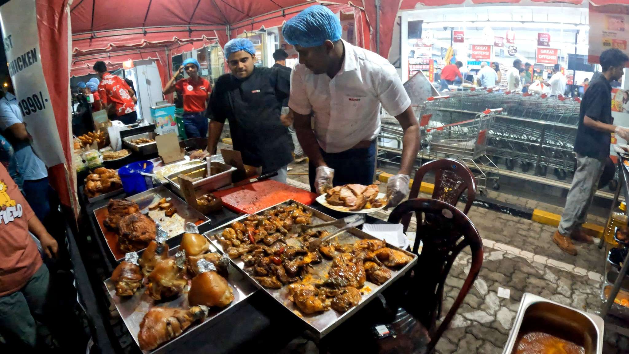 Evening street foods